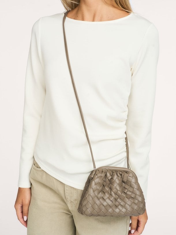 Dumpling, gevlochten crossobody tas