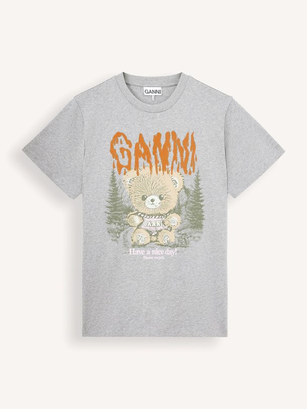 Basic Cotton Relaxed T-shirt Teddy Forest Katoenen T-shirt met print