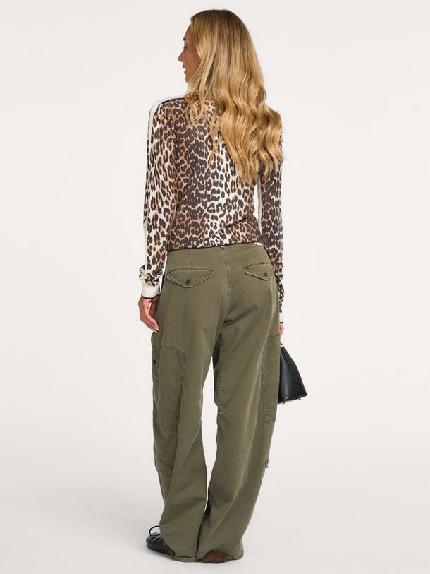 Printed Merino Turtleneck Merino wollen coltrui met print