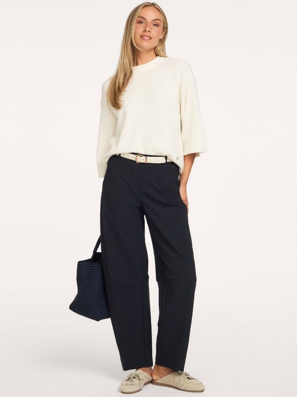 Marlise barrel trousers Marlise, heavy travel jersey barrel broek