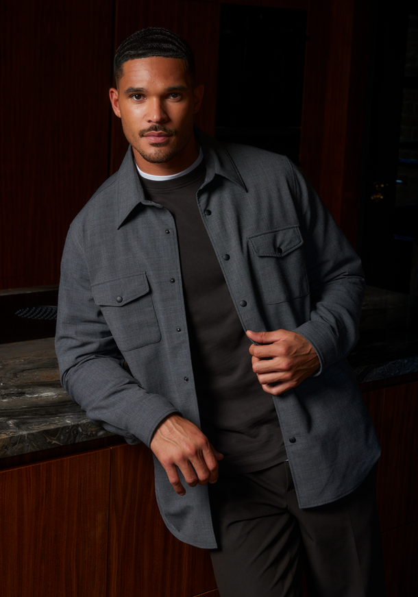 CAMICIA DOPPIA Wolmix overshirt