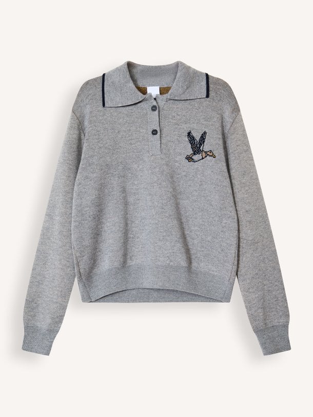 JEAN Jean, merino wollen polo trui