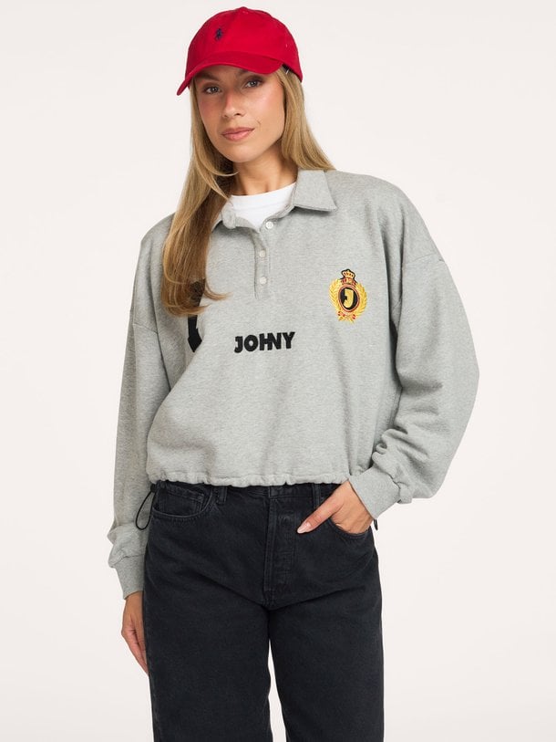 MELLIE LS CROP Mellie, katoenen polo sweater