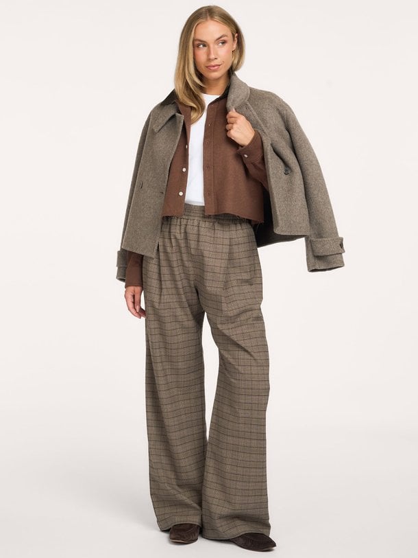 AYO Ayo, viscosemix geruite broek
