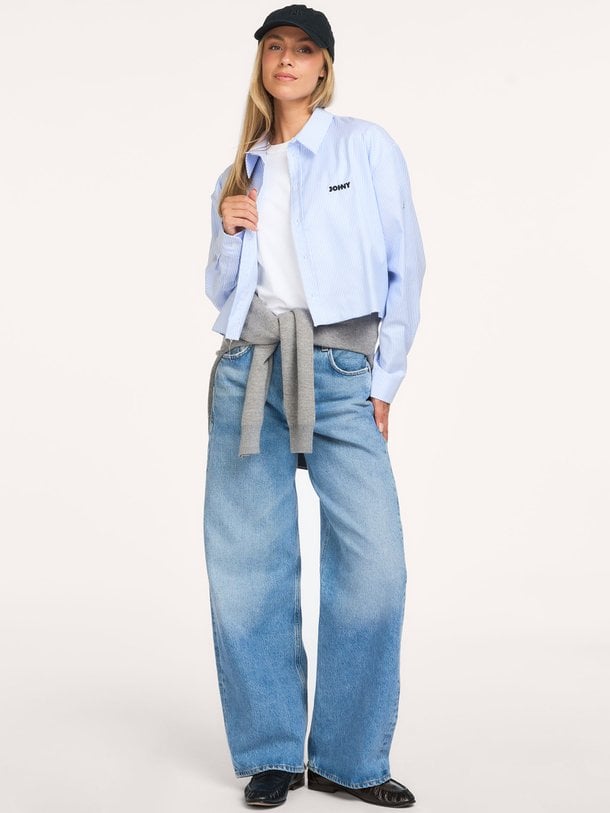FRANKIE Frankie, katoenen gestreepte blouse