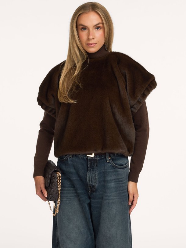PEPPER FAKE FUR Pepper, fake fur bodywarmer