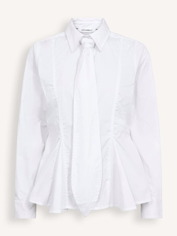 PoppyCC Peplum Tie Shirt Poppy, katoenmix blouse