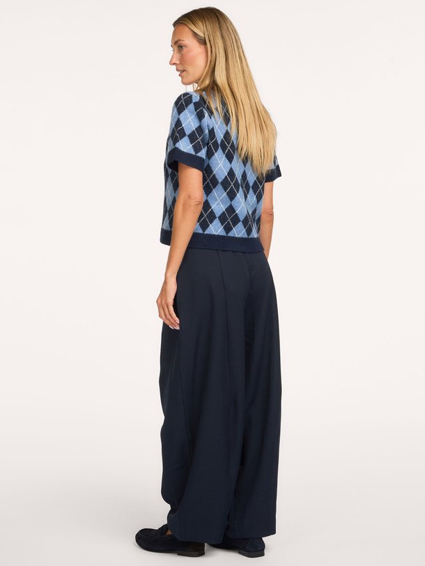 Eveline, geweven krijtstreep broek
