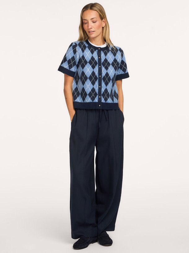 Eveline, geweven krijtstreep broek