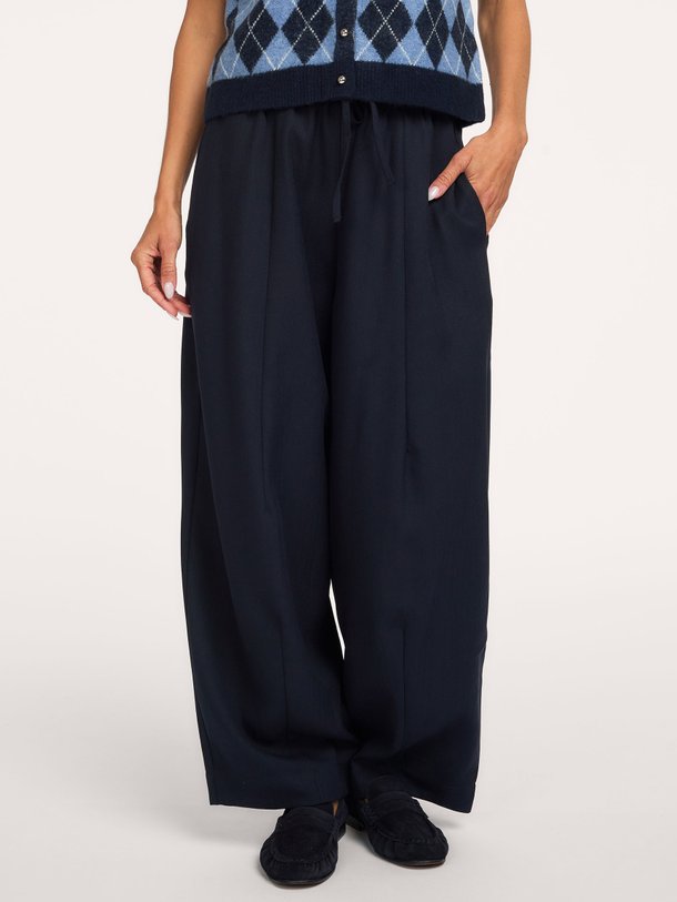 Eveline, geweven krijtstreep broek