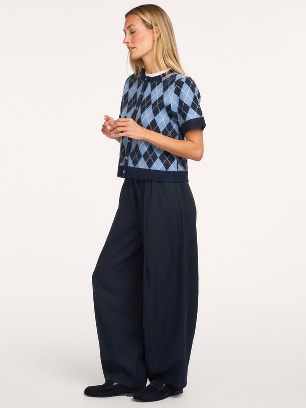 Eveline, geweven krijtstreep broek