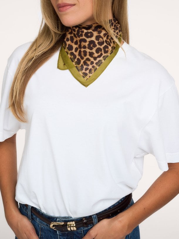 Leony Cotta Scarf Leony, katoenen leopard sjaal