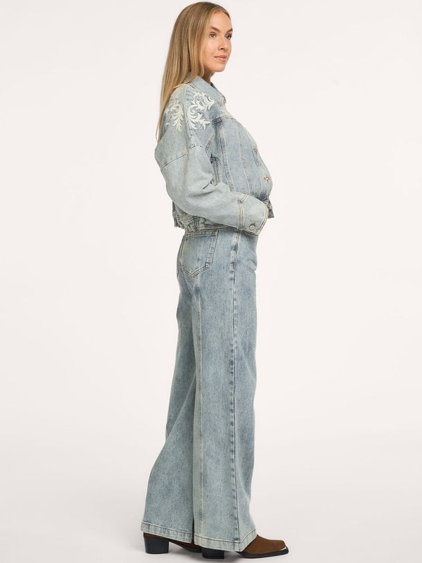 Melody Side, high waist wide leg jeans