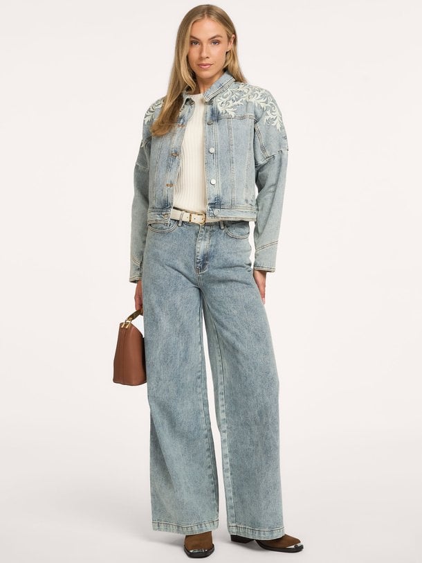 Melody Side, high waist wide leg jeans