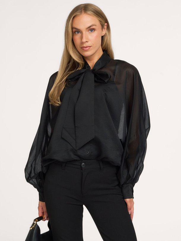 Bluse Antonia Bow Black Antonia Bow, lyocellmix blouse