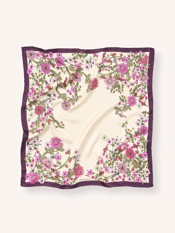 Elyfiora Sia Scarf Elyfiora Sia, zijden sjaal met print