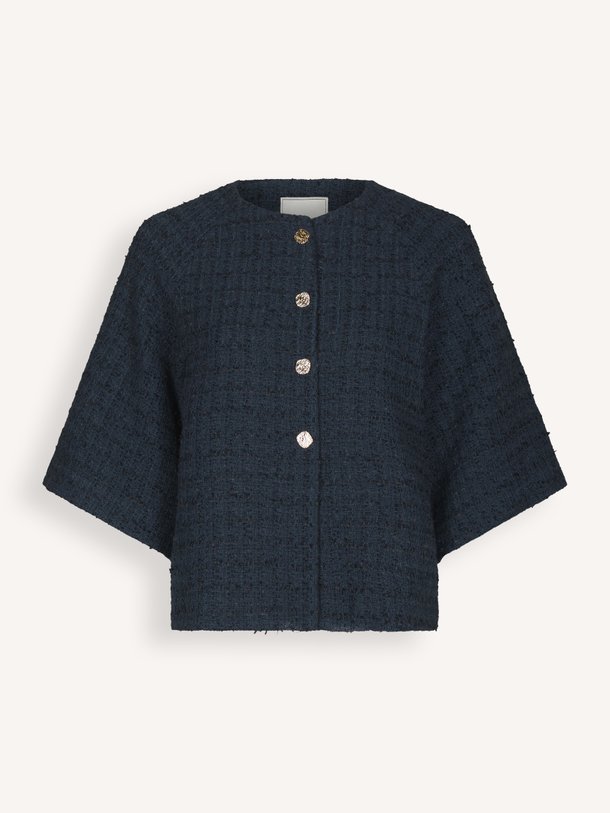 Rosella Boucle Mini Jacket Rosella, geweven bouclé jasje