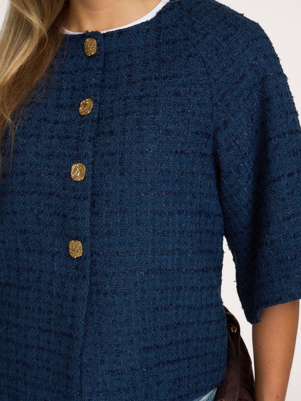 Rosella Boucle Mini Jacket Rosella, geweven bouclé jasje