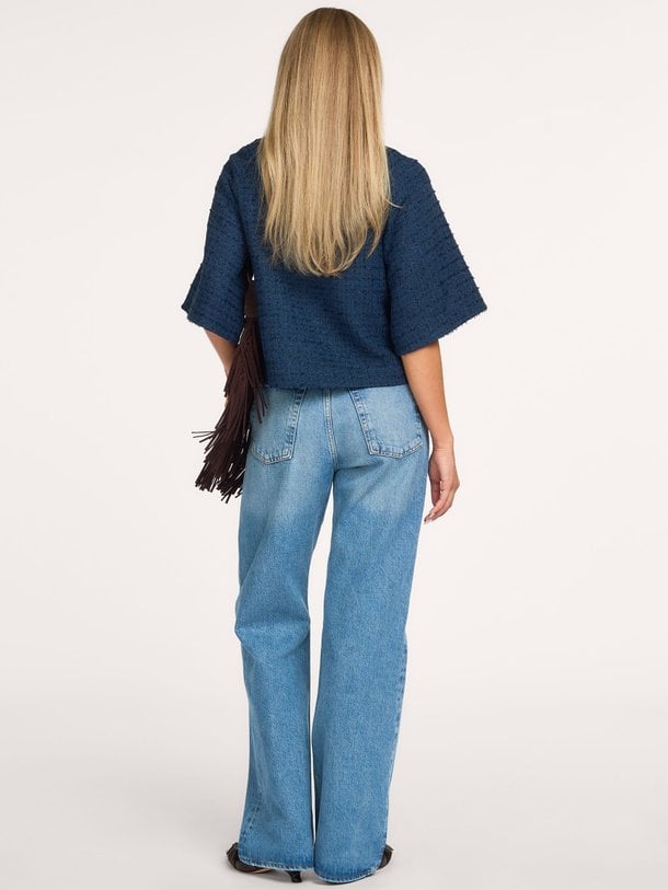 Rosella Boucle Mini Jacket Rosella, geweven bouclé jasje