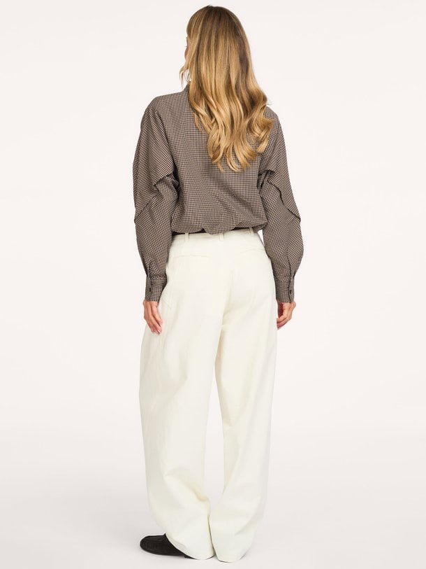 Blair, katoenmix geruite blouse