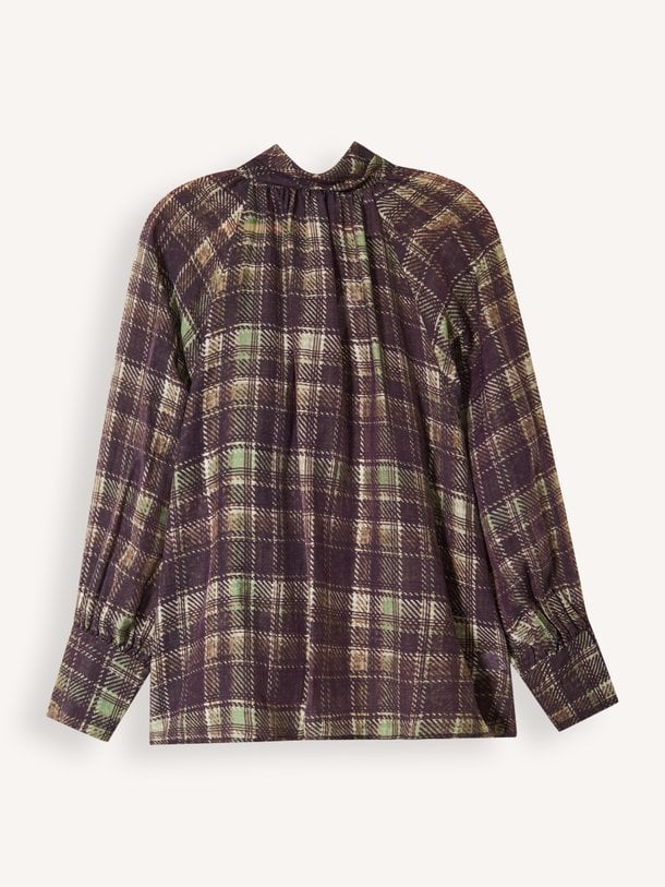 Lyocellmix geruite top