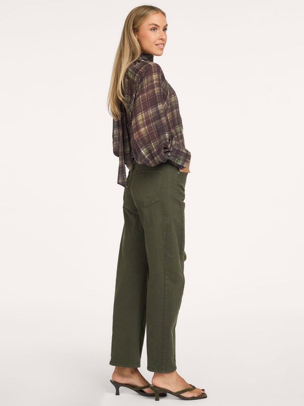 Blouse Bow Check Lyocellmix geruite top