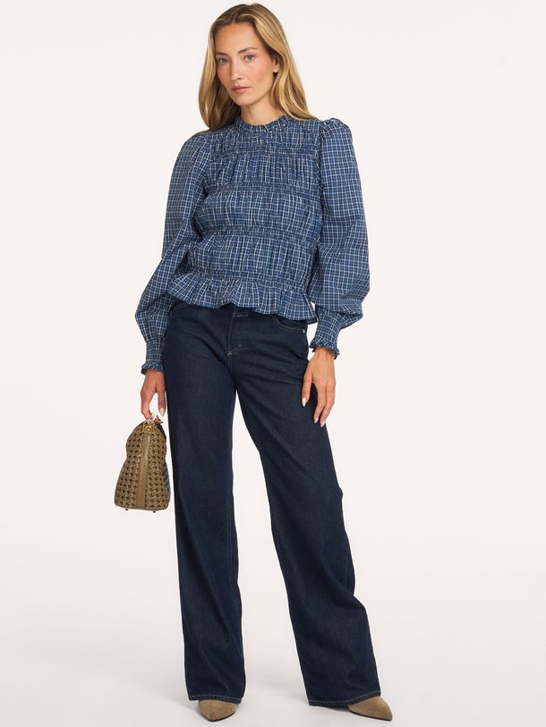 Marcia Check Blouse Marcia, katoenen blouse