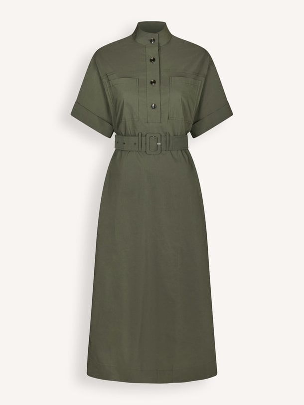 Cina Poplin Dress Cina, katoenmix jurk