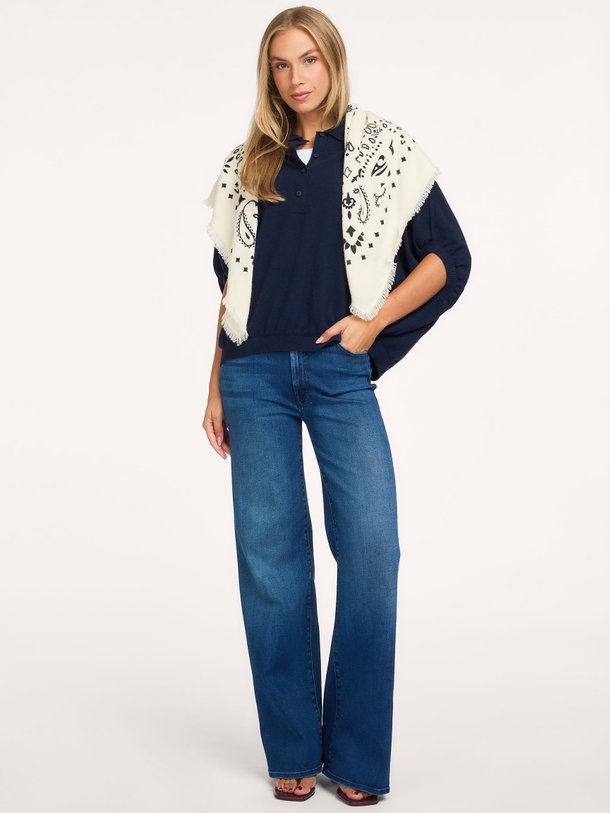 Cowboy Polo Knit Grey Cashmere/wolmix polo trui