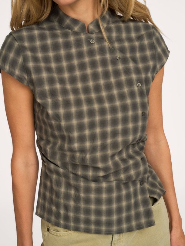 Pascale Checked Blouse Pascale, katoenen geruite blouse