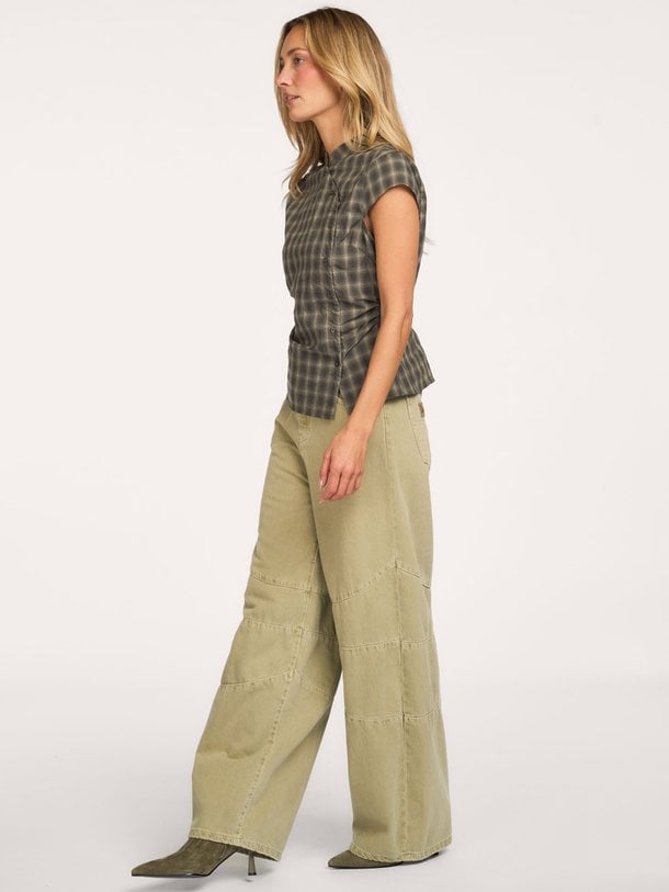Pascale Checked Blouse Pascale, katoenen geruite blouse