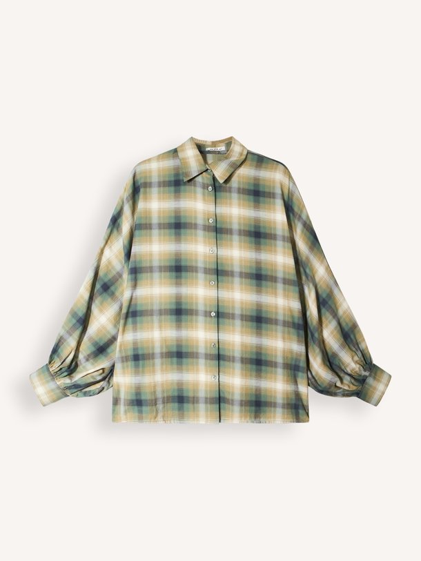 Antonia, katoenen geruite blouse