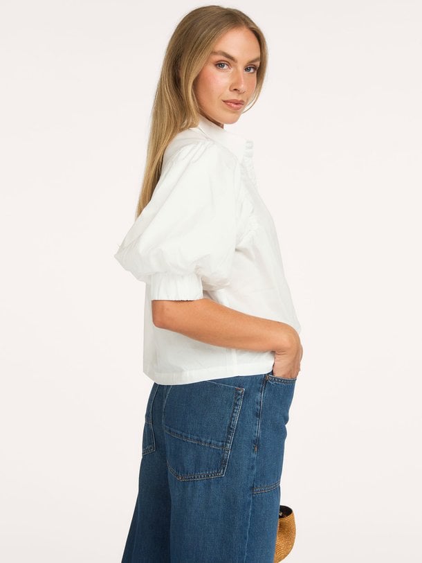 Etta Poplin Shirt Etta, katoenmix poplin blouse