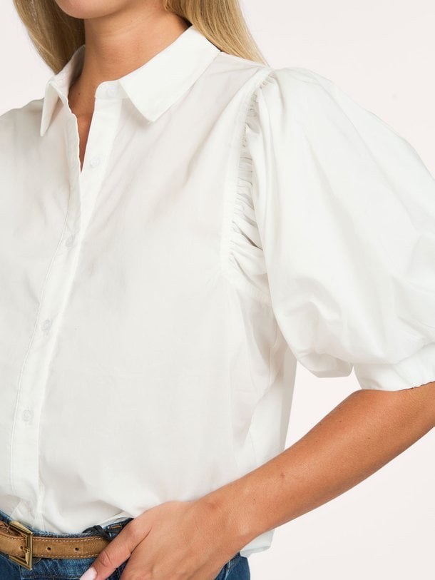 Etta Poplin Shirt Etta, katoenmix poplin blouse