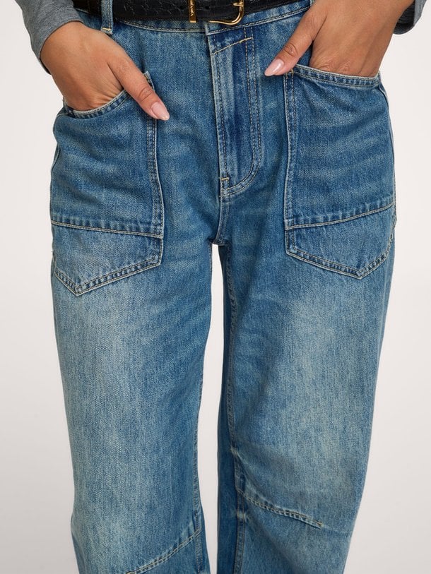 CARGO HISAKO Hisako, high waist cargo fit jeans