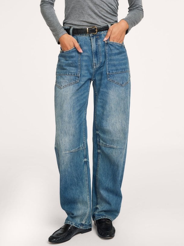 CARGO HISAKO Hisako, high waist cargo fit jeans