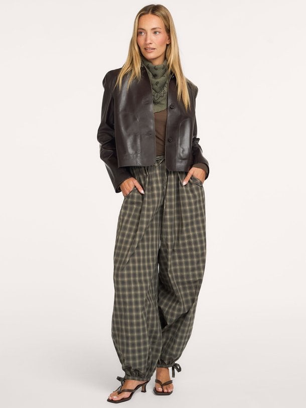 Roxane Balloon Checked Pants Roxane, katoenen geruite balloon broek