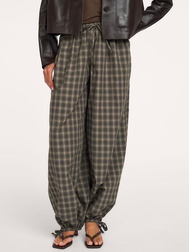 Roxane Balloon Checked Pants Roxane, katoenen geruite balloon broek