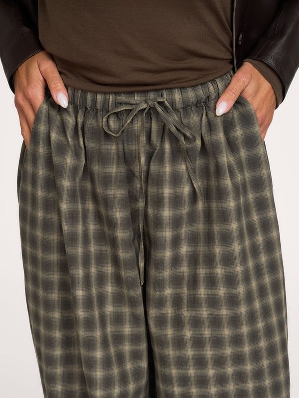 Roxane Balloon Checked Pants Roxane, katoenen geruite balloon broek