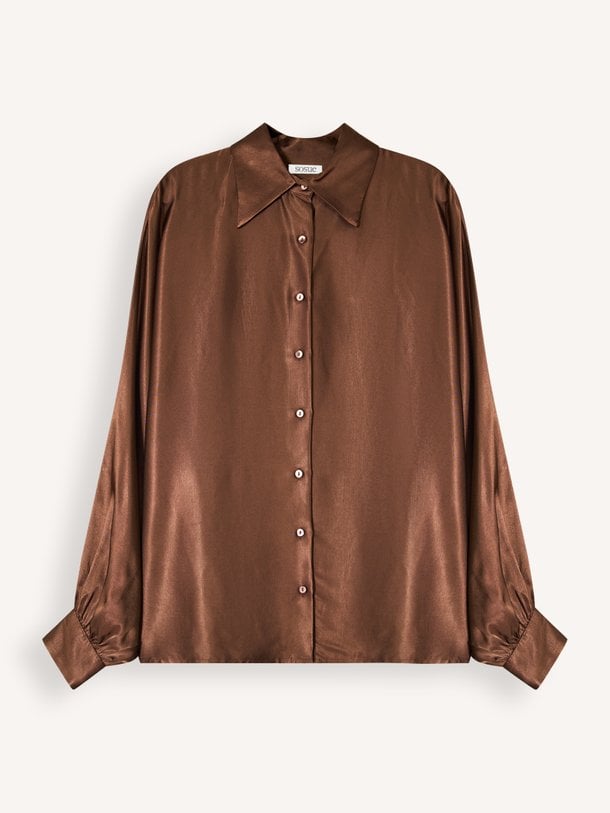 Antonia, viscosemix glanzende blouse