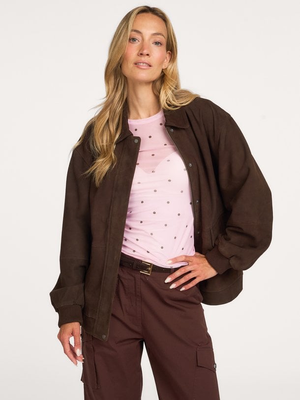 Ella Space Dot Blouse Ella Space, geweven mesh top