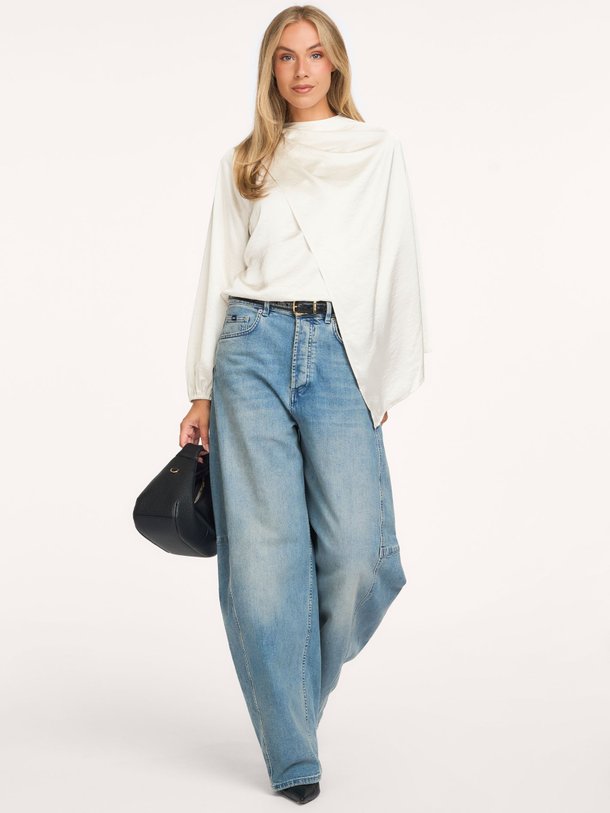 IdunCC Cape LS Blouse Idun, viscosemix top