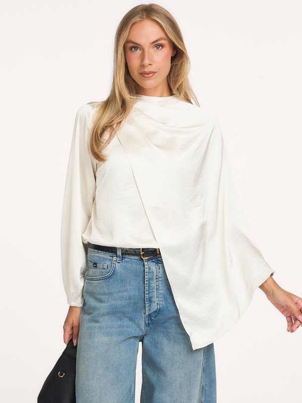 IdunCC Cape LS Blouse Idun, viscosemix top