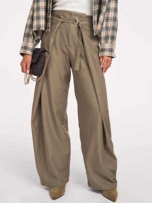 Zanya Structure Pants Zanya, geweven barrel fit broek