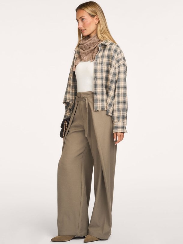 Zanya Structure Pants Zanya, geweven barrel fit broek
