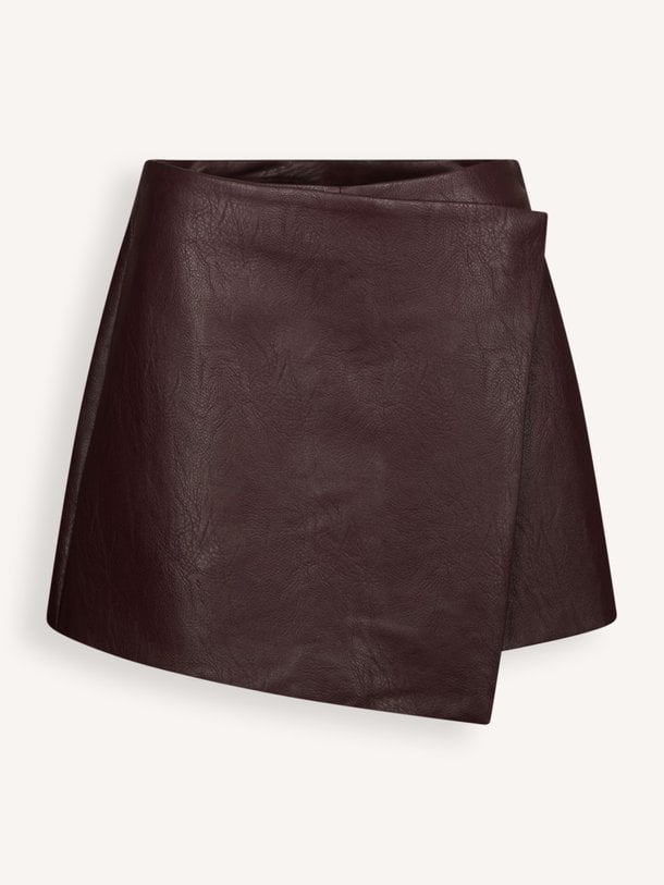 Elayne Faux Leather Skorts Elayne, leatherlook skort