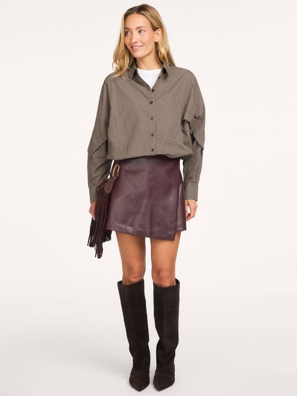Elayne, leatherlook skort