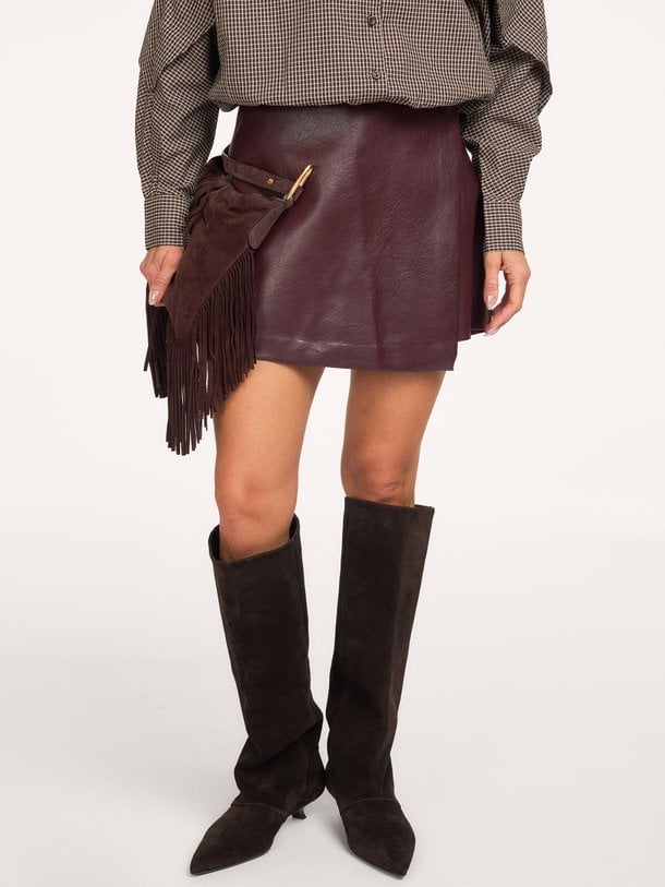 Elayne, leatherlook skort