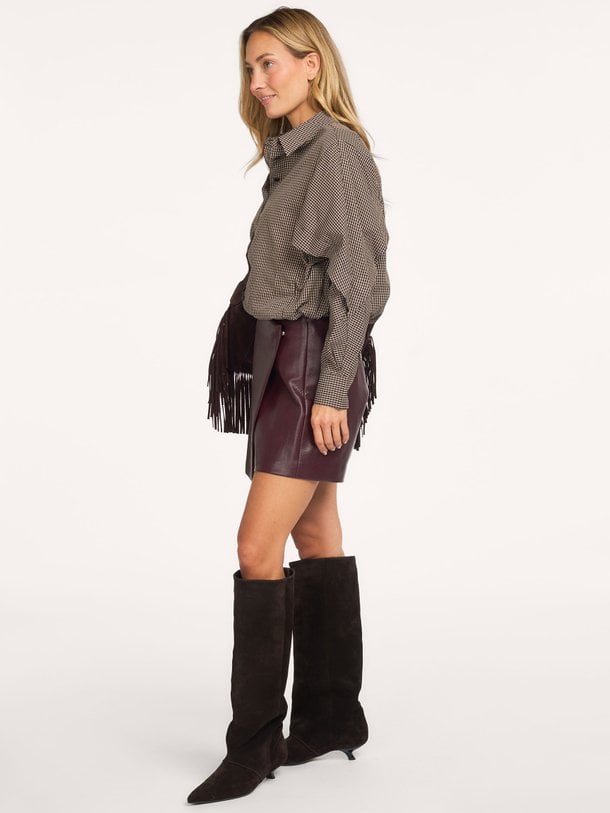 Elayne Faux Leather Skorts Elayne, leatherlook skort