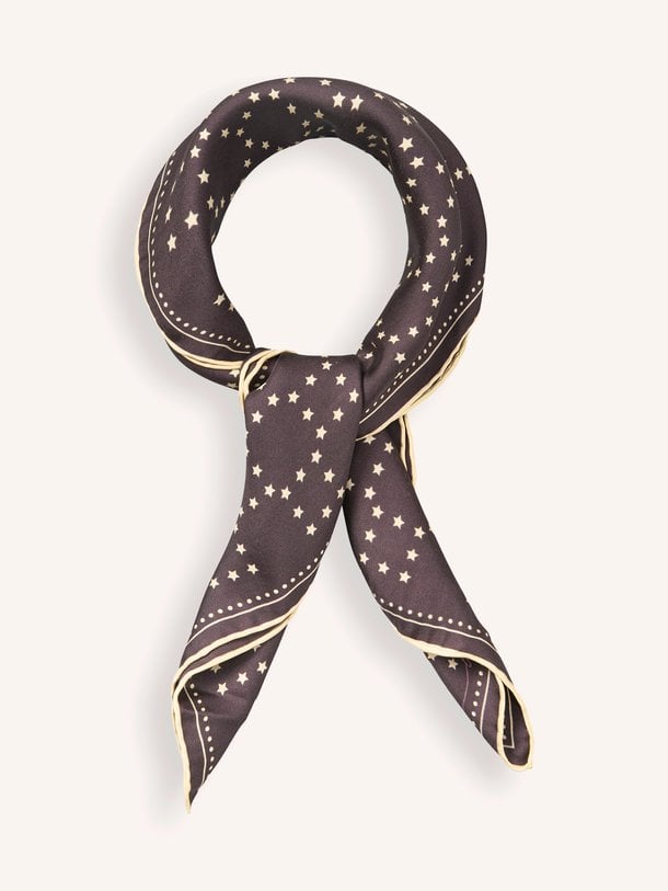 Starlie Grid Sia Scarf Sia, zijden sjaal met print